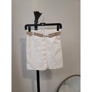 Burberry Girls Plaid Belt Check VTG Skirt Size 14/15 Years Beige